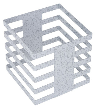 Подставка фуршетная Luxstahl Куб 200х200х200 мм серебро с белым