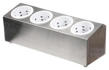 Контейнер для столовых приборов P.L. Proff Cuisine СUH-4 / JQ-OT228EP 51х15,5х17,5 см 4 емкости (нерж. сталь / пластик)