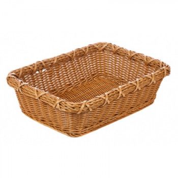 Корзинка пластиковая 300х400х110 мм прямоугольная коричневая [Brown 5500]