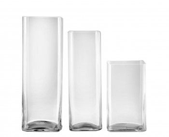 Ваза для цветов 375 мм квадратная [7705]