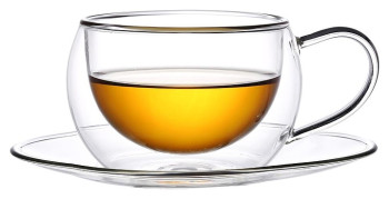 Набор чайных пар P.L. Proff Cuisine G-MC2427H-T4 (2 шт.) 270 мл (термостекло)