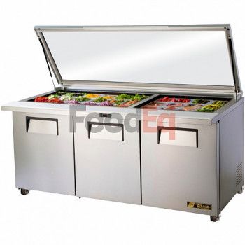 Холодильный стол для сборки салатов и бургеров True TSSU-72-30M-B-ST-FGLID