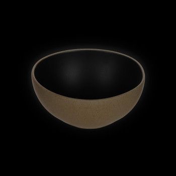 Салатник «Corone Rustico» 165 мм бежевый с черным