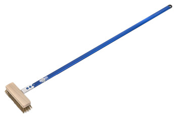 Щетка для печи электрической GiMetal AC-SP3/120 l=120 см с фиксированной головкой 20х6х10,5 см (скребок нерж. сталь, щетина латунь)