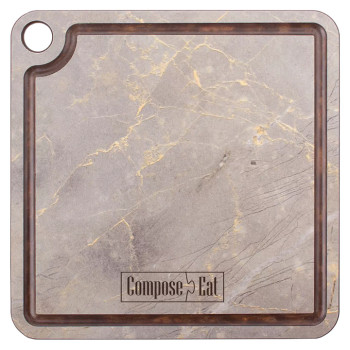 Доска сервировочная ComposeEat PGM1743118OA6 18х18 см, мрамор итальянский серый