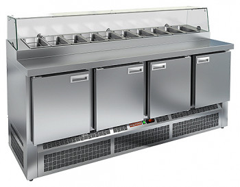 Стол для пиццы HICOLD PZE2-1111/GN стекло