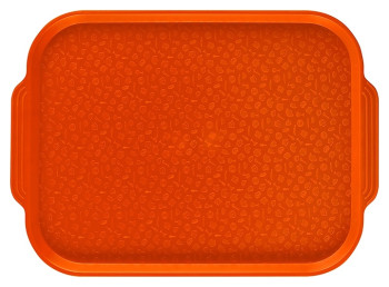 Поднос столовый Клен 560T 450х355 мм (полистирол) с ручками оранжевый