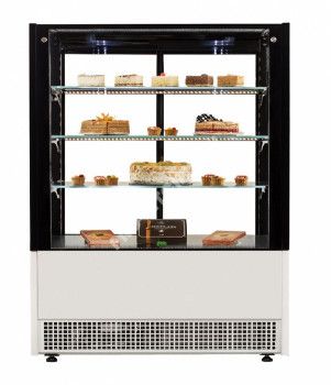 Витрина кондитерская Cryspi ВПВ 0,39-1,85 (Elegia Quad К 1250 Д) (Структ муар9010верх мат9005)
