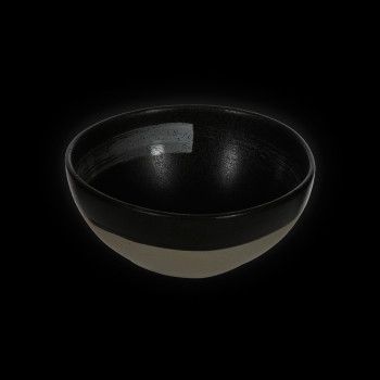 Салатник «Corone Rustico» 165 мм черный с белым