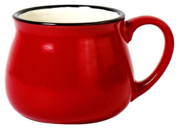 Кружка P.L. Proff Cuisine Barista 250 мл (фарфор) красная