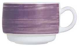 Чашка чайная Arcoroc Brush L0781 190 мл, бело-сиреневая