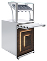 Прилавок для столовых приборов и подносов Luxstahl ПП (С)-600 Premium Pafos