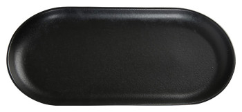 Блюдо овальное Porland Seasons 118130 300x150 мм черное