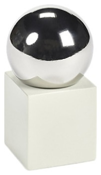 Мельница для перца Serax V8018002, 46х46х99 мм, АБС-пластик / нержавеющая сталь / металлический измельчитель, белая / серебро