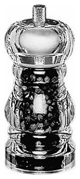 Мельница для перца с солонкой WAS 2461120, 60х120 мм, акрил / металлический измельчитель, прозрачная