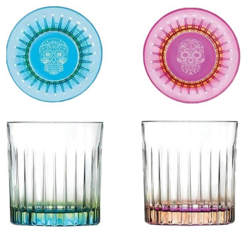 Набор стаканов Олд Фэшн RCR Cristalleria Italiana Pedro&Rosa 26537020006 (6 шт.) 360 мл (хрустальное стекло) цветные