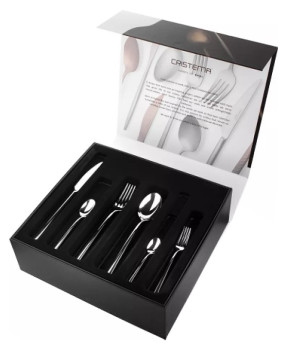 Набор столовых приборов CRISTEMA PEP-16000-75L 75 шт. на 12 персон, зеркальная полировка