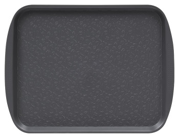 Поднос столовый Клен 6061-1 415х305 мм (полистирол) с ручками серый