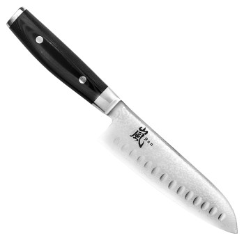 Нож кухонный YAXELL Run Santoku YA36001G с углублениями на лезвии