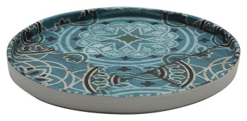 Тарелка P.L. Proff Cuisine JW35008-TAI Damask Blue 21х1,9 см (меламин) круглая с бортом