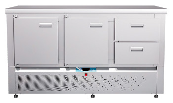 Стол холодильный Abat СХС-70Н-02 (2 двери, 2 ящика 1/2, без борта)
