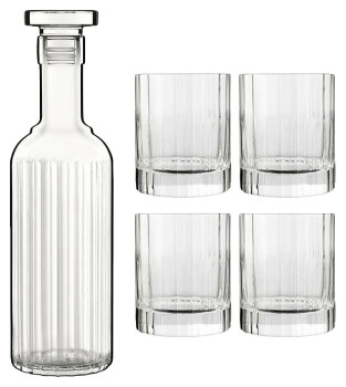 Набор графина с крышкой и 4 стаканов Олд Фэшн Luigi Bormioli Bach 11424/02 700/4х340 мл