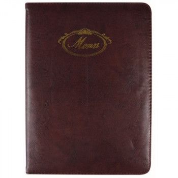 Папка для меню большая темно-коричневая [new 2L]
