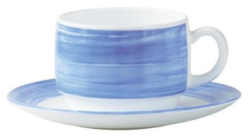 Чашка чайная Arcoroc Brush C3781 190 мл, бело-голубая