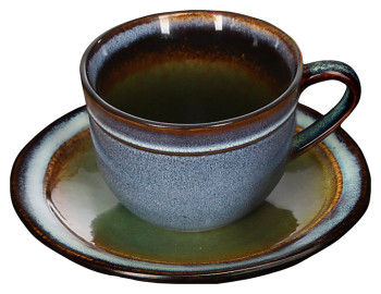 Пара чайная Corone Verde HL934850+HL934860 330 мл сине-зеленая