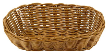 Корзинка плетеная Luxstahl Brown 4218, KT4003 22х11х6 см (пластик) овальная коричневая