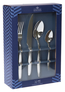 Набор столовых приборов Luxstahl Milan 24 шт. на 6 персон