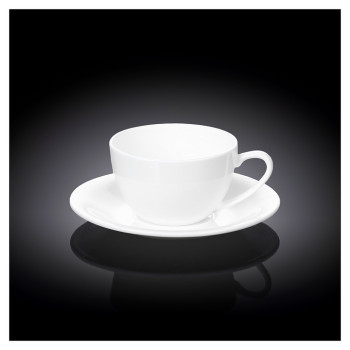 Чашка для капучино с блюдцем Wilmax WL‑993001/AB
