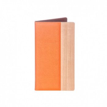 Папка для счетов с деревянной вставкой из искусственной кожи
