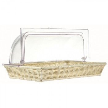 Корзинка пластиковая 415х280 мм бежевая [KT3426]