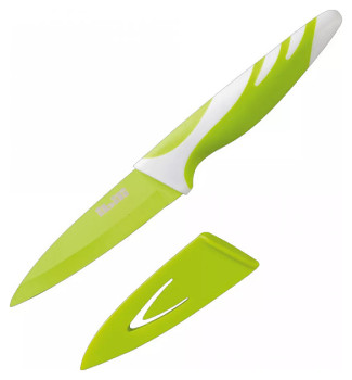 Нож кухонный IBILI 727608 с лезвием 8,5 см с ножнами зеленый