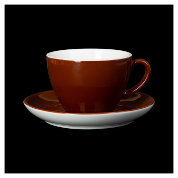 Чайная пара Corone Gusto 4616/4618 320 мл (фарфор) коричневая
