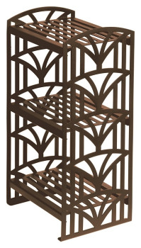 Подставка фуршетная Luxstahl Папирус 205х170х445 мм (сталь) бронза