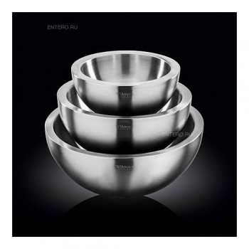 Набор из 3 мисок двустенных Wilmax WL-553005 / A