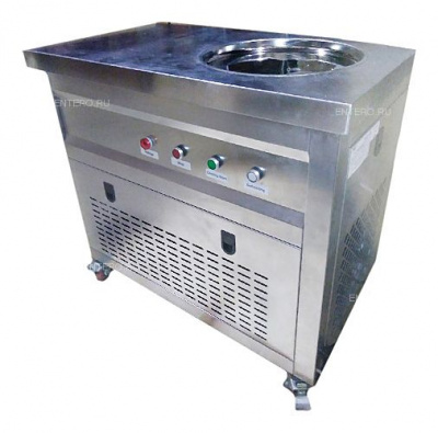 Фризер для жареного мороженого Foodatlas KCB-1Y (контейнеры, стол для топпингов, контроль температуры)