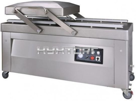 Упаковщик вакуумный Hualian HVC-610S/2A-G (DZQ-610/2SA) 220В с опцией газонаполнения (нерж. сталь)