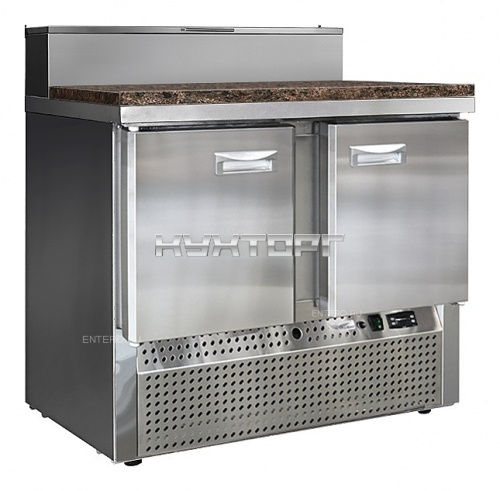 Стол холодильный для пиццы Finist СХСнпцг-700-2 (нижний холодильный агрегат) с гранитной столешницей