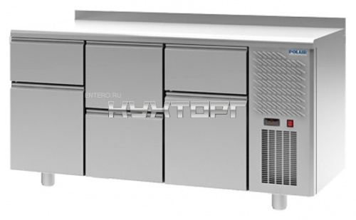 Стол холодильный POLAIR TM3GN-121-G с бортом