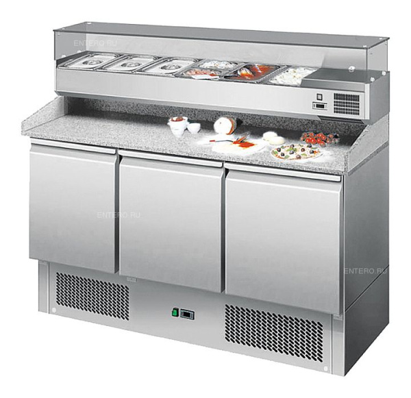 Стол для пиццы Techcold ESL 3852 + витрина ESL 3861