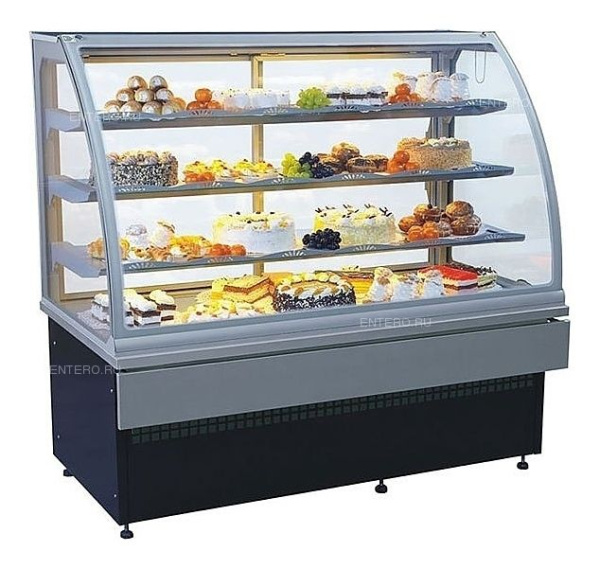 Витрина кондитерская ES-SYSTEM K CARINA 1,4 (серебро)