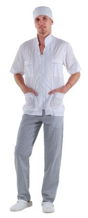 Куртка мужская короткий рукав белая [0173]