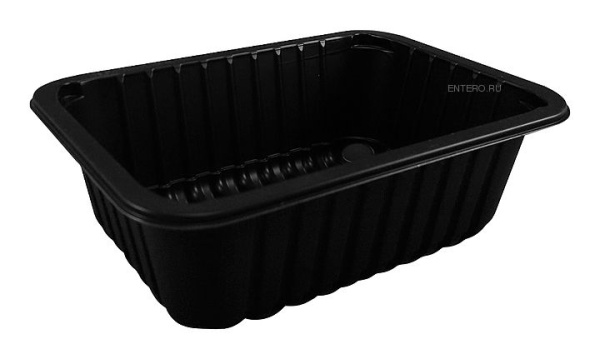 Контейнер под запайку VASSILII 187х137х63 мм 1100 мл чер. 1х432