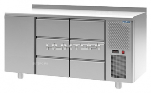 Стол холодильный POLAIR TM3GN-033-G с бортом