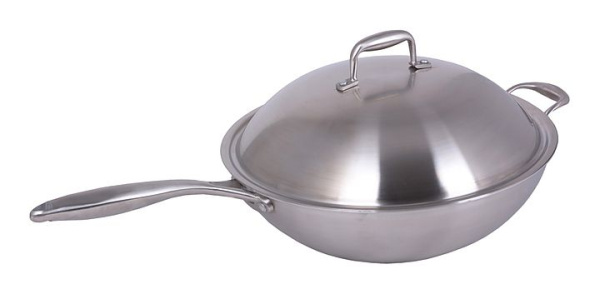 Сковорода WOK с крышкой Hopu WIND36BL 36 см