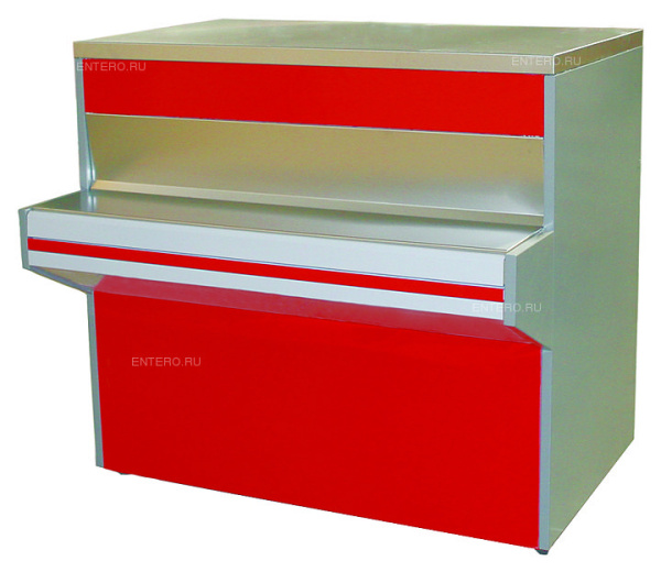 Стол расчетно-кассовый неохлаждаемый Golfstream Двина 1000 РС красный