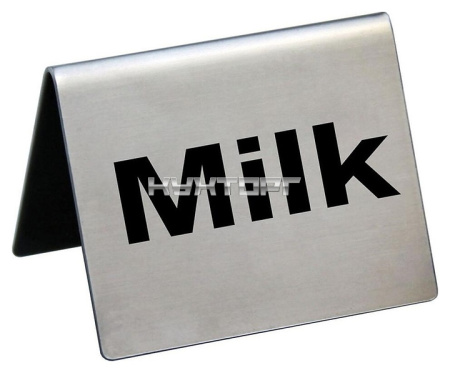 Табличка настольная P.L. Proff Cuisine TS-MK "Milk" 5х4 см (сталь)